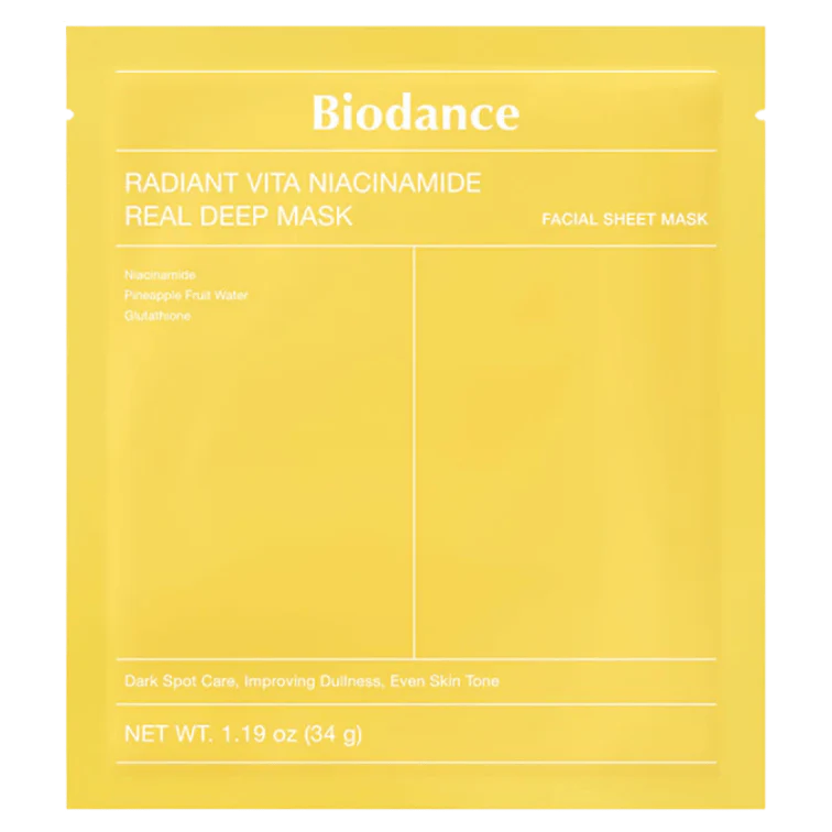 BIODANCE Radiant Vita Niacinamide hidrogelio laštinė veido kaukė