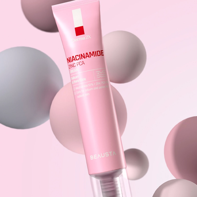 BEAUSTA Derma2X kremas probleminei odai su niacinamidu ir cinku, 40 ml