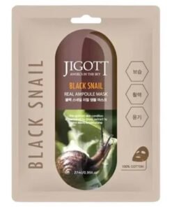 Jigott lakštinė veido kaukė su juodosiomis sraigėmis, 27ml