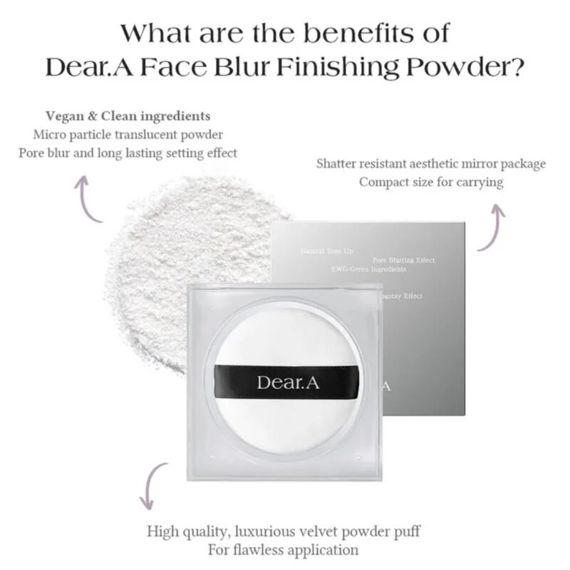 Dear.A biri fiksuojanti pudra Face Blur Finishing Powder