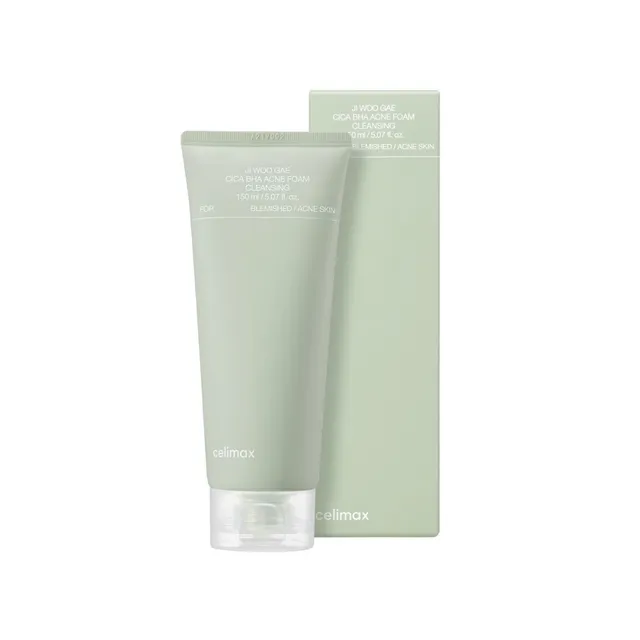 Celimax Ji Woo Gae Cica BHA Acne Foam Cleansing putojantis veido prausiklis su BHA, 150 ml - Image 2