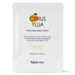 Farmstay Citrus Yuja Vitalizing Mask lakštinė veido kaukė, 23 ml