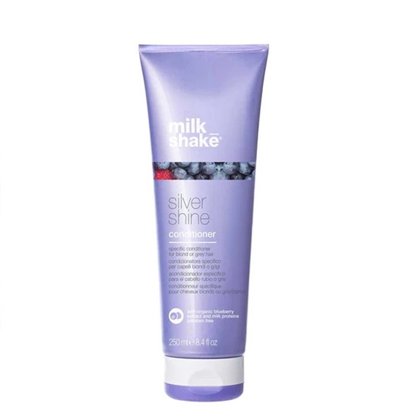 Milk Shake Silver Shine Conditioner tonuojantis kondicionierius šviesiems ir žiliems plaukams, 250 ml