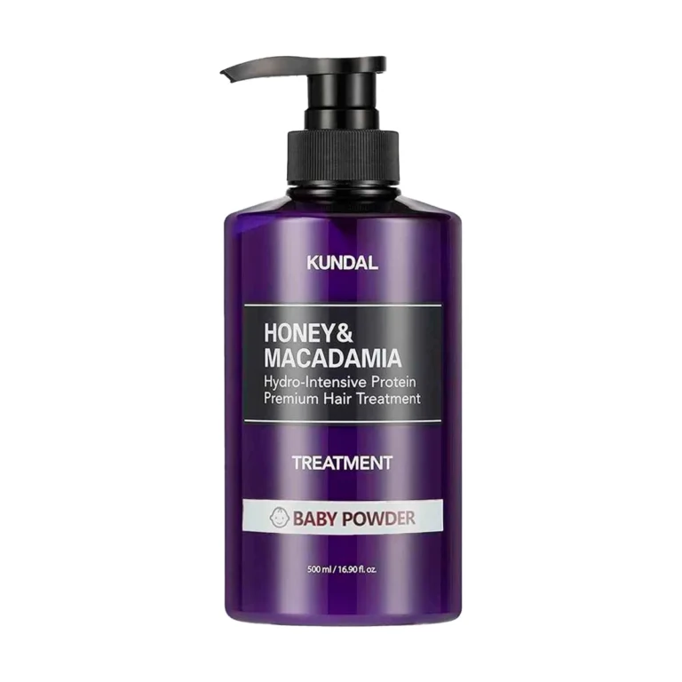 KUNDAL Honey & Macadamia Protein Treatment Baby Powder atkuriamoji plaukų kaukė, 500 ml