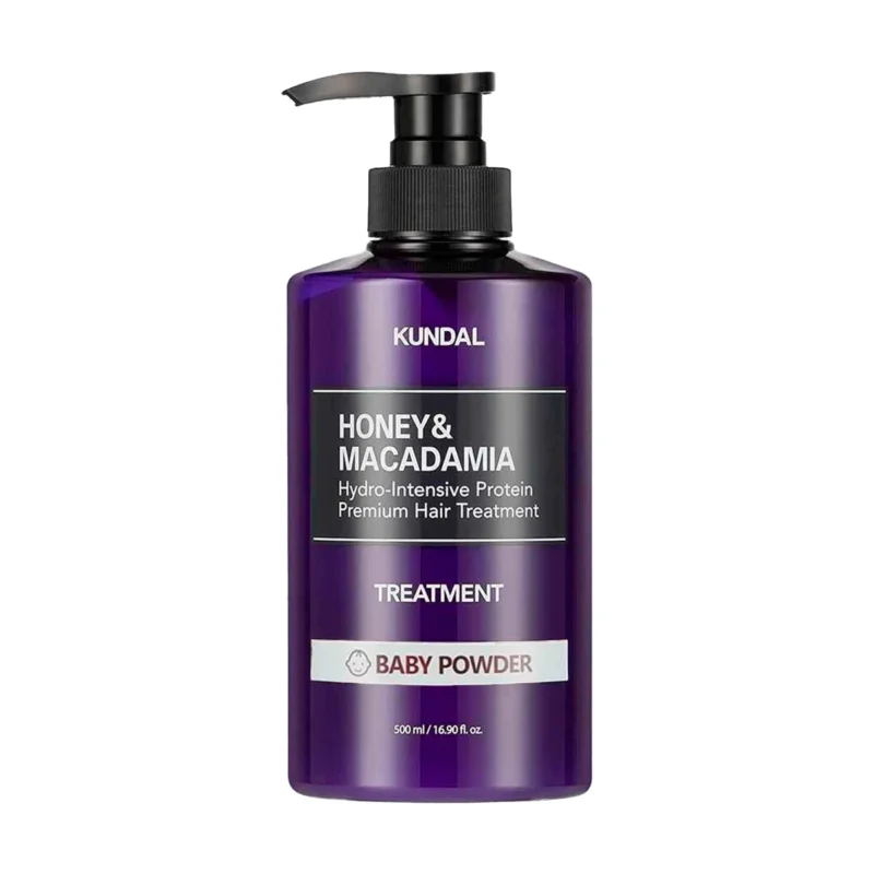 KUNDAL Honey & Macadamia Protein Treatment Baby Powder atkuriamoji plaukų kaukė, 500 ml