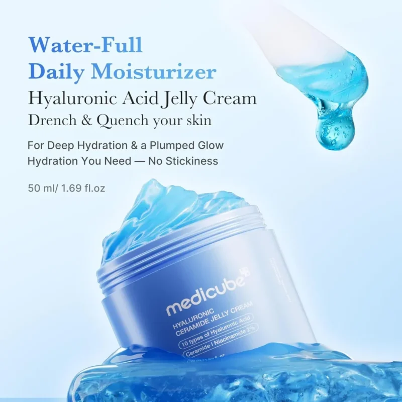 Alternative view of Medicube Hyaluronic Ceramide Jelly Cream drėkinamasis veido kremas su hialurono rūgštimi ir keramidais, 50 ml