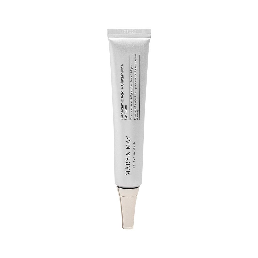 MARY & MAY Tranexamic Acid + Glutathione Eye Cream skaistinantis paakių kremas, 30 ml